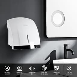 INTERHASA Máy sấy tay điện tốc độ cao HSD-A1003 cảm ứng hồng ngoại, tự động, không chạm 2 chế độ 2