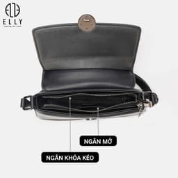 [Tặng hộp 20.10] Túi xách nữ da thật ELLY ET178 túi xách tay đeo vai đeo chéo cao cấp chính hãng 5