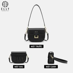 [Tặng hộp 20.10] Túi xách nữ da thật ELLY ET163 túi bán nguyệt đeo chéo đeo vai xách tay cao cấp chính hãng 4