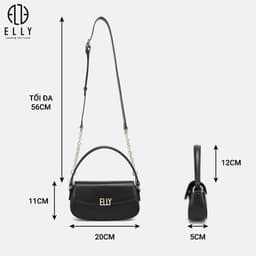 [Tặng hộp 20.10] Túi xách nữ da thật ELLY ET165 túi đeo chéo đeo vai xách tay cao cấp chính hãng 3