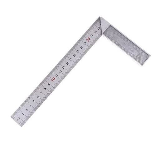 Thước Ê Ke Kim Loại Đo Góc Vuông Dãy Đo Dài 25cm Đụng Cụ Đo Lý Tướng Cho Các Kỹ Sư Và Thợ Mộc