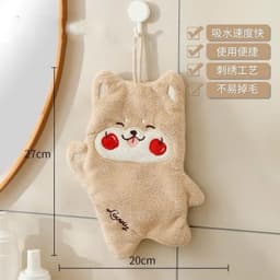 Khăn Lau Tay  Hai Lớp San Hô Lông Cừu Khăn Trẻ Em Khăn Tay Nhà Bếp Phòng Tắm  Khăn Thấm Hút 7