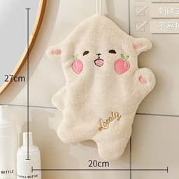 Khăn Lau Tay  Hai Lớp San Hô Lông Cừu Khăn Trẻ Em Khăn Tay Nhà Bếp Phòng Tắm  Khăn Thấm Hút 8
