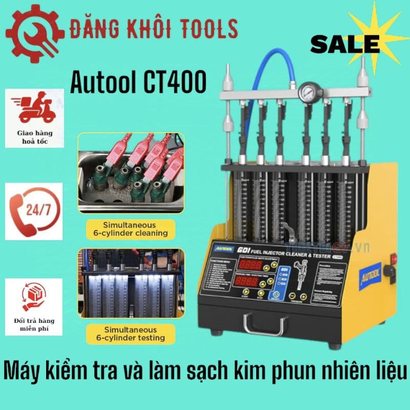 Máy Vệ Sinh Và Kiểm Tra Kim Phun Điện Tử Autool CT400
