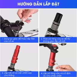 Nâng tay lái xe đạp thể thao đủ màu sắc, Nối cổ xe đạp chống mỏi hiệu quả NC01 4