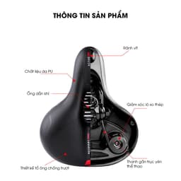 Yên xe đạp thể thao Lò Xo Thép siêu êm, Yên béo chống đau mông khi đạp xe YB01 5