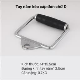 Tay cầm kéo cáp tập gym, Dây thừng kéo xô/ Hàng nhập khẩu -Thế Giới GYM 3