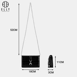 Túi Xách Nữ ELLY EL352 Da Tổng Hợp Cao Cấp Đeo Vai Đeo Chéo Thời Trang Chính Hãng Hiện Đại 4