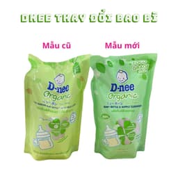 Nước rửa bình sữa Dnee organic Thái trà xanh túi 550ml/ chai 600ml 2