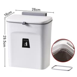 Thùng Rác treo tủ bếp ,dán tường có nắp đậy thông minh Kèm Ruột Tặng kèm miếng dán 4