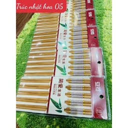 Set 5 Đôi Đũa Dừa , Đầu Đũa Khảm Vàng An Toàn Lành Mạnh , Bộ Đũa Ăn Gia Đình 7