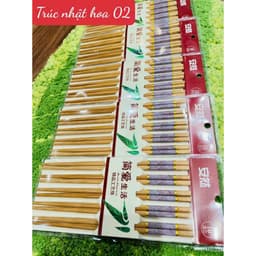 Set 5 Đôi Đũa Dừa , Đầu Đũa Khảm Vàng An Toàn Lành Mạnh , Bộ Đũa Ăn Gia Đình 5