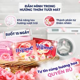 Dây 24 gói nước xả vải Hygiene 20ml siêu thơm, mềm vải, nhiều mùi hương, tiện lợi 2