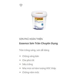 17L - Sơn phủ nội thất cao cấp Essence trắng trần chuyên dụng 3