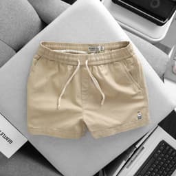 Short kaki lưng thun unisex form ngắn trên gối co giãn bigsize 100kg - 3bros 3