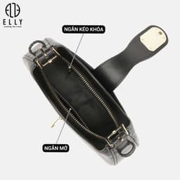 [Tặng hộp 20.10] Túi xách nữ da thật ELLY ET172 túi đeo vai đeo chéo xách tay cao cấp chính hãng 5