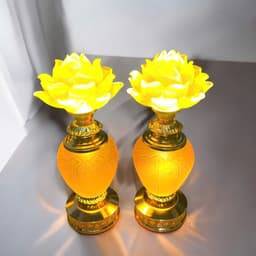 Cặp đèn thờ hoa sen ngọc RỒNG VIỆT - Đèn thờ cao cấp cho ban thần tài, sang trọng và tinh tế. 6