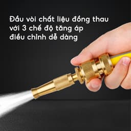 COMBO Vòi Xịt Kèm Dây Ống Xịt Nước Tăng Áp Tưới Cây Vườn Rửa Xe, Bộ vòi tăng áp JYoohome 5-20M 2