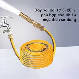 COMBO Vòi Xịt Kèm Dây Ống Xịt Nước Tăng Áp Tưới Cây Vườn Rửa Xe, Bộ vòi tăng áp JYoohome 5-20M 7