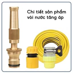 COMBO Vòi Xịt Kèm Dây Ống Xịt Nước Tăng Áp Tưới Cây Vườn Rửa Xe, Bộ vòi tăng áp JYoohome 5-20M 6