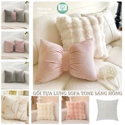 Gối tựa lưng sofa TÔNG SÁNG HỒNG chất liệu cao cấp phong cách hiện đại 2