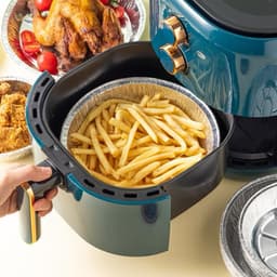 (siêu rẻ) Bát bạc nồi chiên không dầu size 22cm ,tái sử dụng nhiều lần, khay bạc chịu nhiệt 5