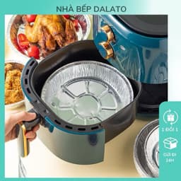 (siêu rẻ) Bát bạc nồi chiên không dầu size 22cm ,tái sử dụng nhiều lần, khay bạc chịu nhiệt 9