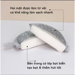 COMBO 3 Miếng Bọt Biển Rửa Chén Bát 3 Lớp JYoohome Giẻ Rửa Bát Đĩa Đũa Cọ Xoong Nồi Đa Năng Tạo Bọt 9