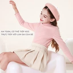 Áo giữ nhiệt Ultra Warm cho bé gái BabyloveGO áo thu đông dài tay cao cổ lọ ấm áp, co giãn tốt 5
