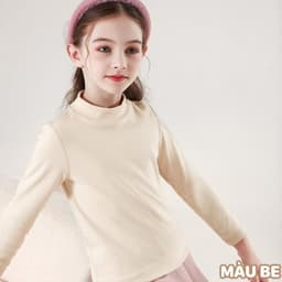 Áo giữ nhiệt Ultra Warm cho bé gái BabyloveGO áo thu đông dài tay cao cổ lọ ấm áp, co giãn tốt 7