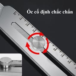 Dao rọc giấy inox, Dụng cụ rọc giấy đa năng 6 trong 1 vặn vít, vặn bu lông, mở nắp hộp, cắt, thước kẻ, khui bia bằng thé 4