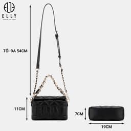 [Tặng hộp 20.10] Túi xách nữ thời trang ELLY EL305 đeo chéo đeo vai xách tay da tổng hợp cao cấp chính hãng 3