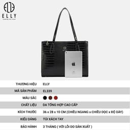 [Tặng hộp 20.10] Túi xách nữ thời trang ELLY EL337 xách tay da tổng hợp cao cấp chính hãng 4