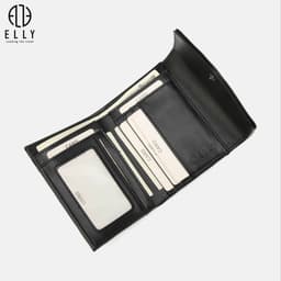 [Tặng hộp 20.10] Ví nữ da thật ELLY EV97 cao cấp nhiều ngăn nhỏ gọn sang trọng chính hãng 7