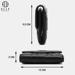 [Tặng hộp 20.10] Ví nữ da thật ELLY EV97 cao cấp nhiều ngăn nhỏ gọn sang trọng chính hãng 4