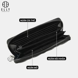 Ví Nữ Da Thật ELLY EV99 Ví Cầm Tay Dài Cao Cấp Sang Trọng Thanh Lịch Phụ Kiện Thời Trang Chính Hãng 6