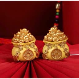 【Hot】Set 3 Hũ Màu Vàng Đựng Muối Gạo Đầu Năm Mới - Trang Trí Bàn Làm Việc Decor Phòng Trang Trí Nhà 6