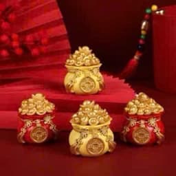 Set 3 Hũ Gạo Màu Vàng Đựng Muối Gạo Đầu Năm Mới - Trang Trí Bàn Làm Việc Decor Phòng Trang Trí Nhà Phòng 3