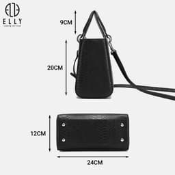 [Tặng Hộp 20.10] Túi Xách Nữ ELLY EL329 Da Tổng Hợp Cao Cấp Đeo Chéo Đeo Vai Xách Tay Cao Cấp Chính Hãng 4
