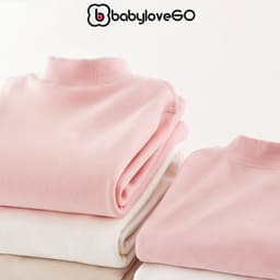Áo giữ nhiệt Ultra Warm cho bé gái BabyloveGO áo thu đông dài tay cao cổ lọ ấm áp, co giãn tốt 2