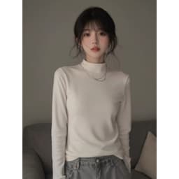Áo Thun Giữ Nhiệt Lót Nỉ Lông BigSize Trơn Cổ 3 Phân Dài Tay, Áo Giữ Nhiệt Dài Tay m665 3