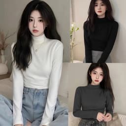 Áo Thun Giữ Nhiệt Lót Nỉ Lông BigSize Trơn Cổ 3 Phân Dài Tay, Áo Giữ Nhiệt Dài Tay m665 2