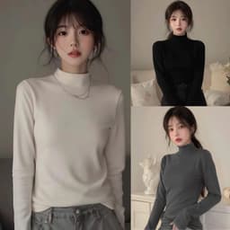 Áo Thun Giữ Nhiệt Lót Nỉ Lông BigSize Trơn Cổ 3 Phân Dài Tay, Áo Giữ Nhiệt Dài Tay m665 1