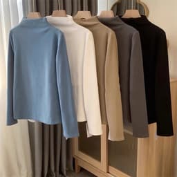 Áo Thun Giữ Nhiệt Lót Nỉ Lông BigSize Trơn Cổ 3 Phân Dài Tay, Áo Giữ Nhiệt Dài Tay m665 9