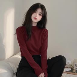 Áo Thun Giữ Nhiệt COTTON ZIP Lông Thỏ 2 Mặt Dài Tay, Áo Cổ 3 Phân Giữ Ấm Chất Vải Dày Dặn m665 6