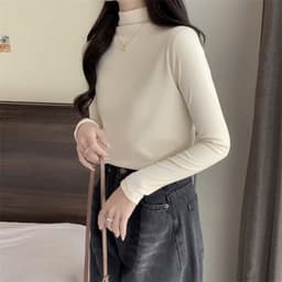Áo Thun Giữ Nhiệt COTTON ZIP Lông Thỏ 2 Mặt Dài Tay, Áo Cổ 3 Phân Giữ Ấm Chất Vải Dày Dặn m665 7