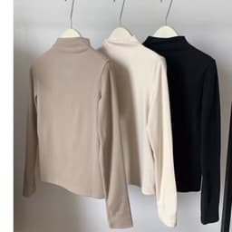 Áo Thun Giữ Nhiệt COTTON ZIP Lông Thỏ 2 Mặt Dài Tay, Áo Cổ 3 Phân Giữ Ấm Chất Vải Dày Dặn m665 8