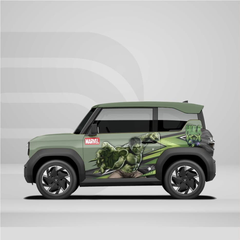 [HỎA TỐC] Sticker Tem Dán Decal Xe VF3 Mẫu  Siêu Nhân Hulk In Theo Yêu Cầu IB Shop Temxe.Net