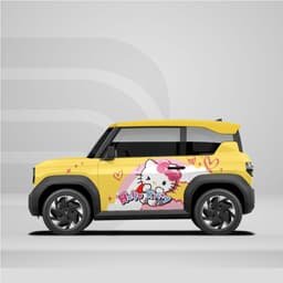 [HỎA TỐC] Sticker Dán Tem Decal Xe VF3 Mẫu Hello kitty 2 Bên In Theo Yêu Cầu IB Shop Temxe.Net 1