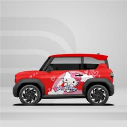 [HỎA TỐC] Sticker Dán Tem Decal Xe VF3 Mẫu Hello kitty 2 Bên In Theo Yêu Cầu IB Shop Temxe.Net 7